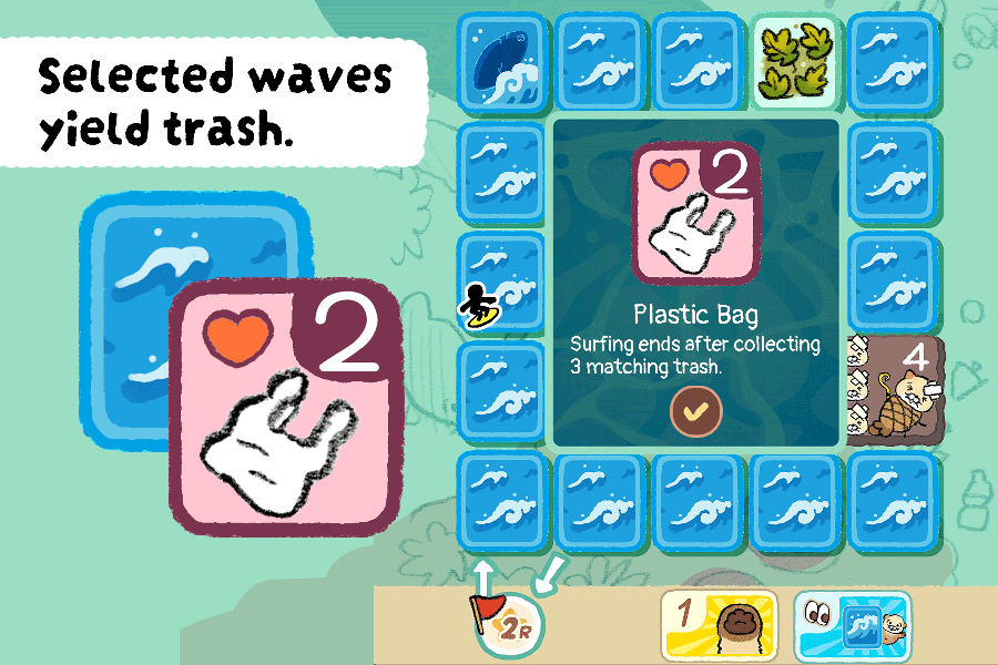 Selected waves yield trash.
