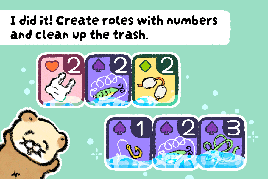 I did it! Create roles with numbers and clean up the trash.